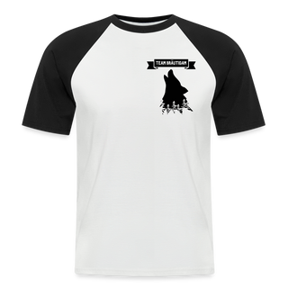 T-Shirt 2-farbig Team Bräutigam Wolf im Wald - Weiß/Schwarz