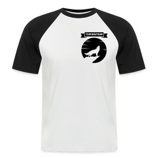 T-Shirt 2-farbig Team Bräutigam heulender Wof - Weiß/Schwarz