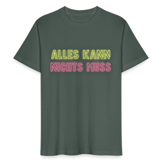 T-Shirt "Alles kann - nichts muss" - Graugrün