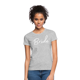 T-Shirt Bride weiß - Grau meliert