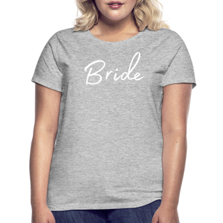 T-Shirt Bride weiß - Grau meliert