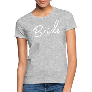 T-Shirt Bride weiß - Grau meliert