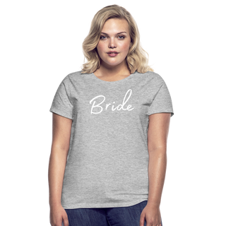 T-Shirt Bride weiß - Grau meliert