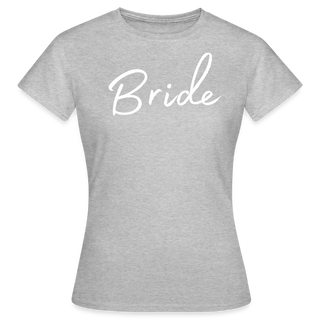 T-Shirt Bride weiß - Grau meliert