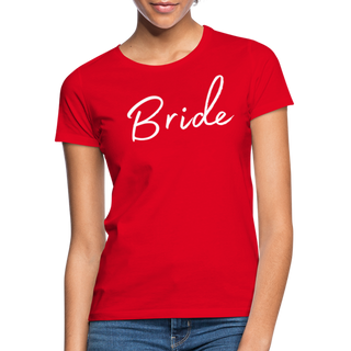 T-Shirt Bride weiß - Rot