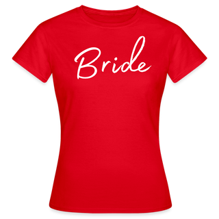 T-Shirt Bride weiß - Rot