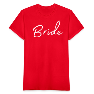 T-Shirt Bride weiß - Rot