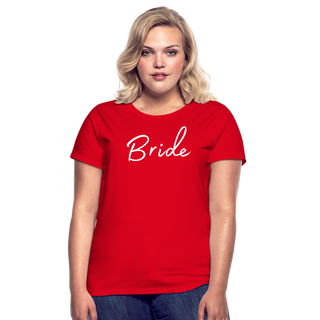 T-Shirt Bride weiß - Rot