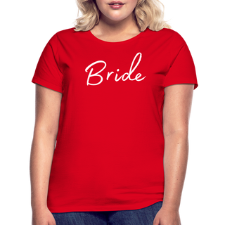 T-Shirt Bride weiß - Rot