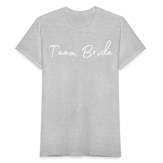 T-Shirt Team Braut weiß - Grau meliert