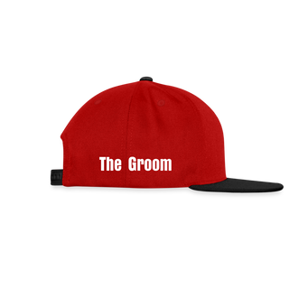Snapback Cap "The Groom" Löwe - Rot/Schwarz