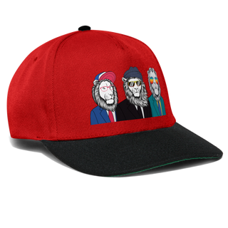 Snapback Cap "The Gang" Löwen - Rot/Schwarz
