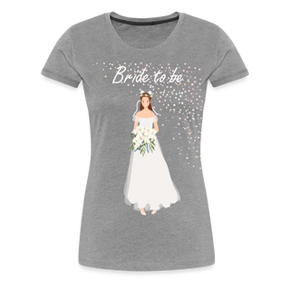 T-Shirt "Bride to be" - Grau meliert