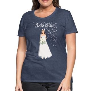 T-Shirt "Bride to be" - Blau meliert