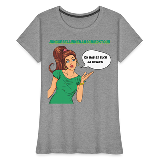 T-Shirt Comic "Ich hab es ja gesagt!" - Grau meliert