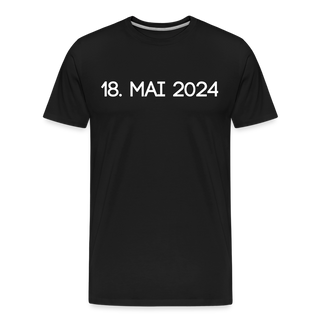 T-Shirt "Datum" Karl personalisierbar - Schwarz