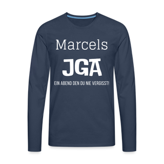 Langarmshirt Marcel personalisierbar - Navy