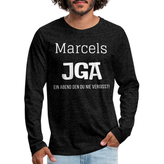 Langarmshirt Marcel personalisierbar - Anthrazit