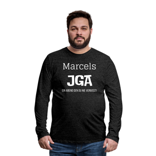 Langarmshirt Marcel personalisierbar - Anthrazit