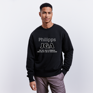 Oversize Pullover Philipp personalisierbar 1 - Schwarz