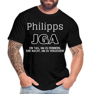 T-Shirt Philipp personalisierbar - Schwarz
