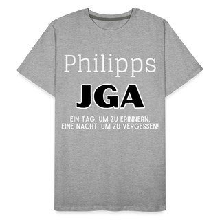 T-Shirt Philipp personalisierbar - Grau meliert