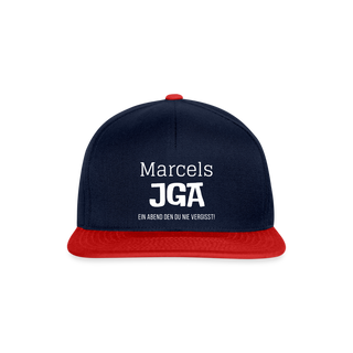 Cap Marcel personalisierbar - Navy/Rot