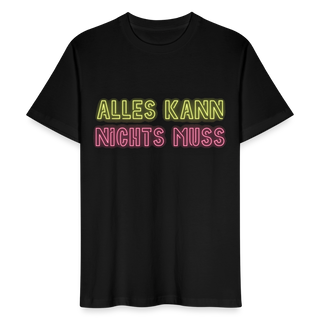 T-Shirt "Alles kann - nichts muss" - Schwarz