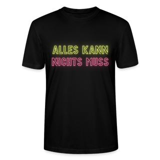 T-Shirt "Alles kann - nichts muss" - Schwarz