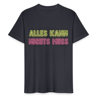 T-Shirt "Alles kann - nichts muss" - Dunkles Graublau