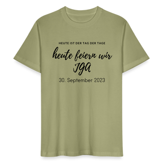 T-Shirt "heute feiern wir JGA" - Nebelgrün