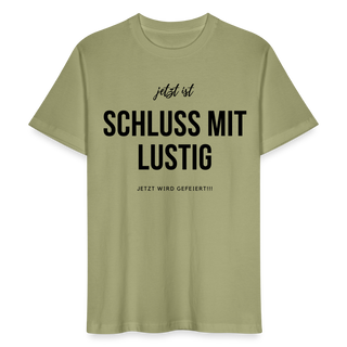 T-Shirt Team Bräutigam "Schluss mit lustig - jetzt wird gefeiert" - Nebelgrün