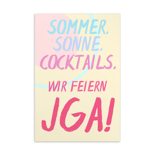 Postkarte Sommer. Sonne. Cocktails.