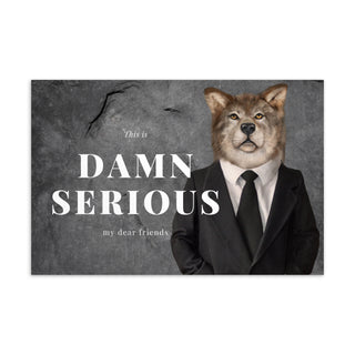 Postkarte "Damn Serious"
