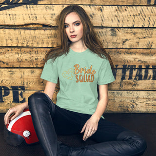 enganliegendes T-Shirt Bride Squad Emma