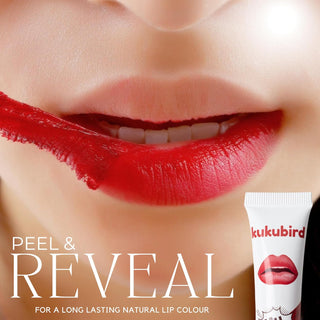 Kukubird 6Pcs Lip Tattoo Peel & Reveal Waterproof Lipgloss Lip Tint Womens Girl Makeup Beauty Set