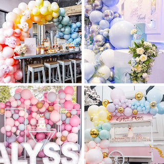 200 Bunte Luftballons Pastell in Latex