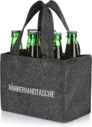 Männerhandtasche Aus Filz Mit 6 Fächern - 24 X 15 Cm