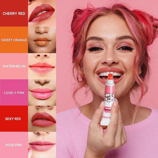 Kukubird 6Pcs Lip Tattoo Peel & Reveal Waterproof Lipgloss Lip Tint Womens Girl Makeup Beauty Set